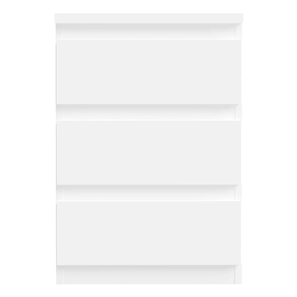 image 1 of Edmore 3 Drawer Bedside Chest in White