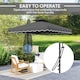image 3 of Outsunny 2.5m Cantilever Garden Parasol Umbrella with Cross Base, Black | Black | Black