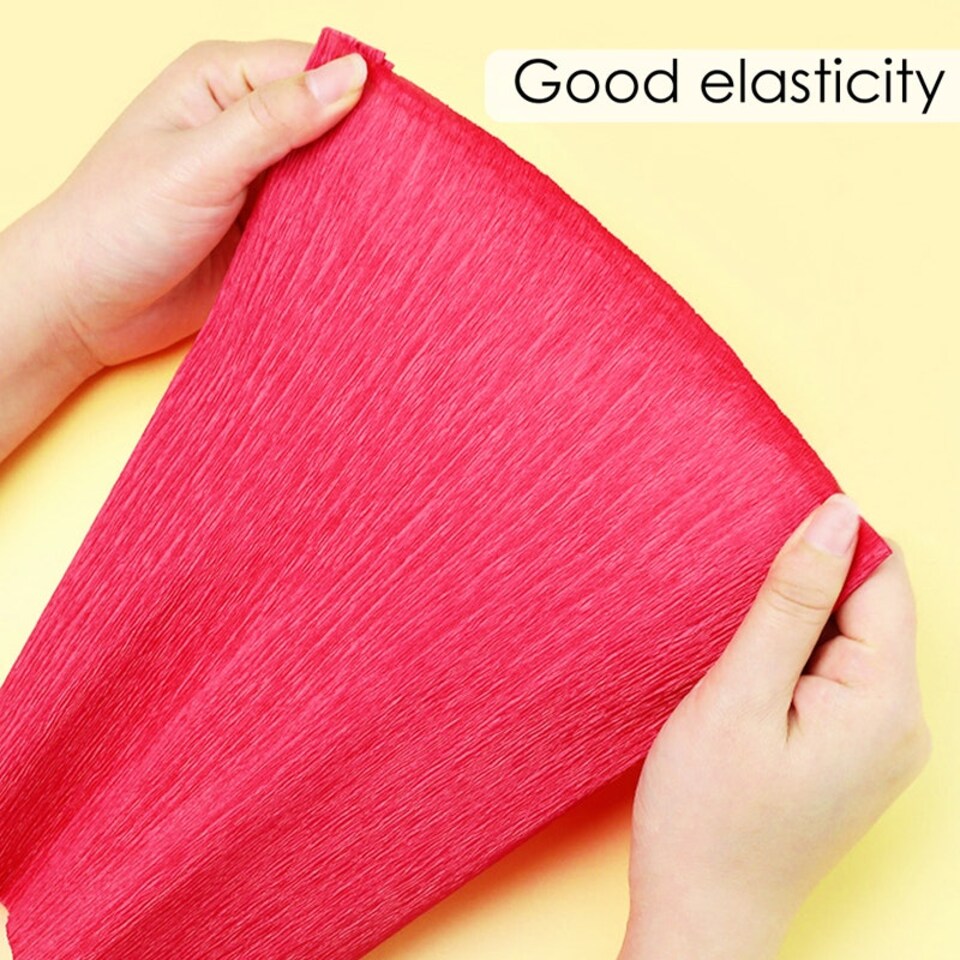 image 1 of Pack of 10 Rose Red Crepe Paper 50 x 200cm