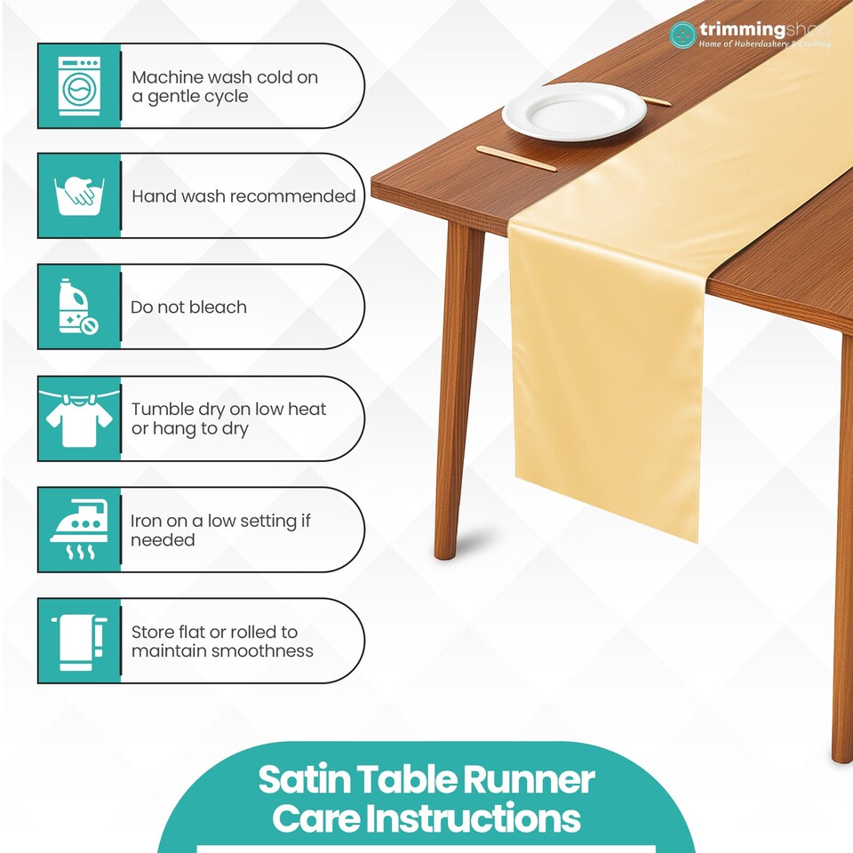 image 1 of Satin Table Runner for Dining Table - 11 x 108 Inch