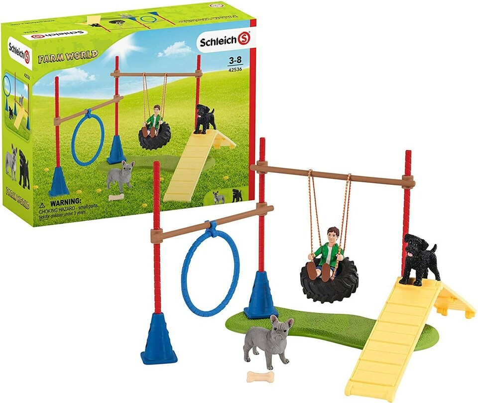 image 1 of Schleich Farm World Puppy Agility Training Figure