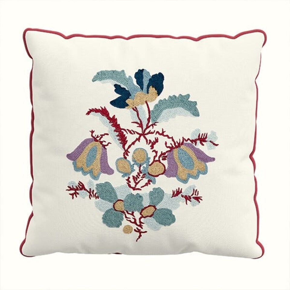 image 1 of V&A Bloom Cushion 45X45cm Duck Egg Teal