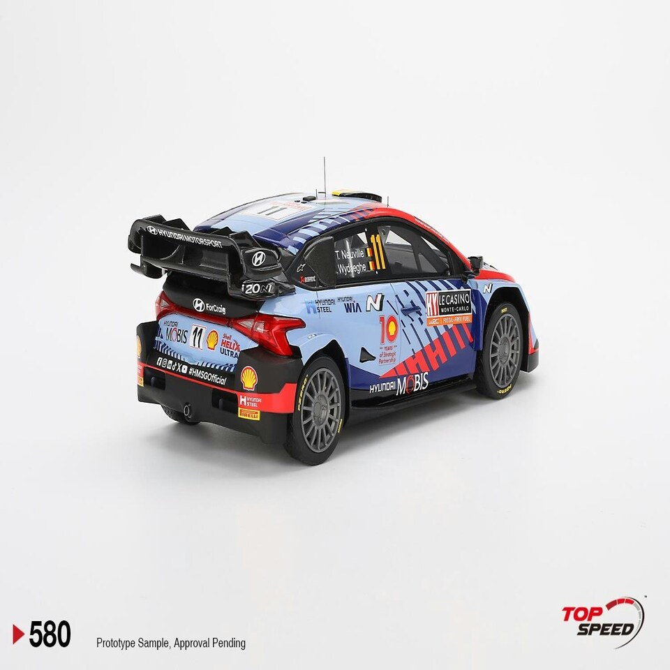 image 1 of Hyundai i20 N Rally1 Hybrid No.11 2024 Rally Monte Carlo Winner 1:18 Scale TS0580