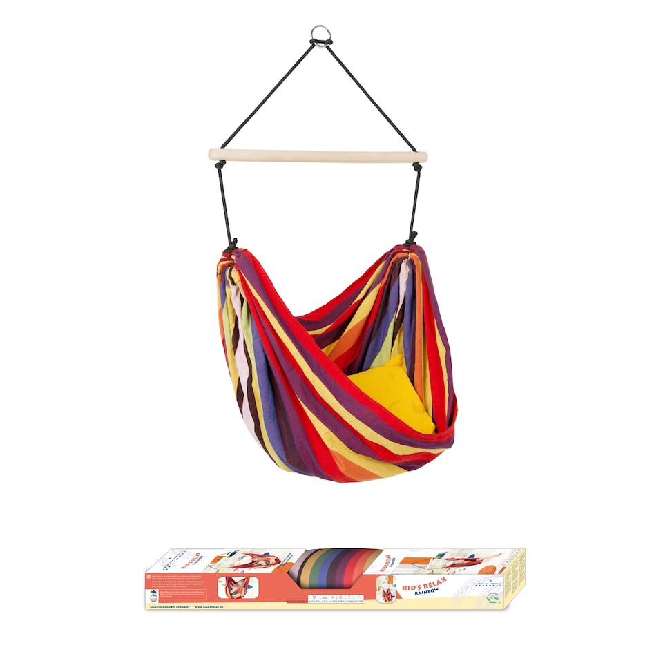 image 1 of Relax Kids Hanging Chair - Rainbow | Multi | Rainbow