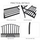 image 4 of Outsunny Outdoor Metal Frame 2 Seater Bench Patio Park Garden Seating Chair