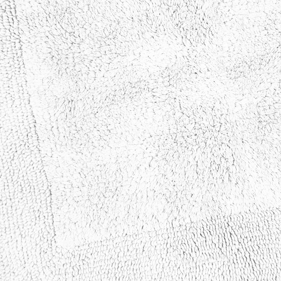 image 1 of Heavyweight Reversible Bath Mat Rug 53 x 85cm - White