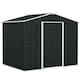 image 1 of Outsunny 7.7 x 5.7ft Metal Garden Shed with Ventilation Slots and Sliding Doors, Galvanised Outdoor Tool Storage House, Grey