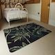 image 3 of Green Palm on Black (Rug) Green | XL: 160x230cm