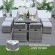image 3 of Direct Wicker 9 Pieces Outdoor Rattan Garden Dining Table and Chair Set