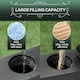 image 3 of Outsunny Garden Parasol Base 43kg Water or 60kg Sand Filled with Wheels | Black | Black