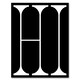 image 1 of Large Hi Word Bold Black White Typography Design Framed Wall Art Print 12X16 In