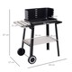 image 7 of Outsunny Charcoal BBQ Grill Trolley Barbecue Patio Outdoor Garden Heating Smoker