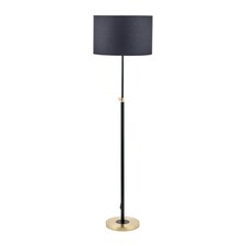 Black and Gold Metal Rise and Fall Floor Lamp Black | Gold