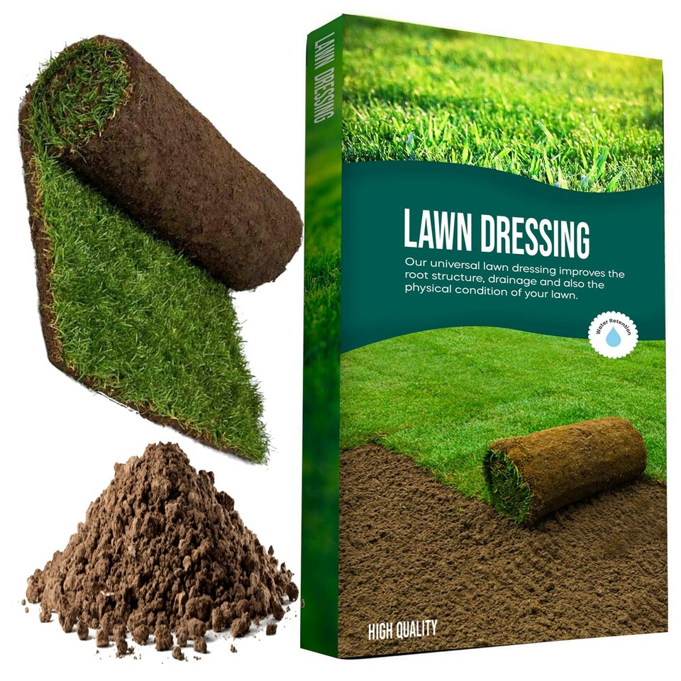 image 1 of 2 x 25L Lawn & Turf Dressing Soil Create Lovely Lush Thriving Garden Lawn Helps Maintain Moisture In The Soil