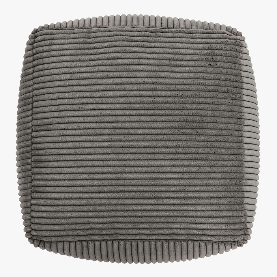 image 1 of icon Theo Beanbag Footstool Corduroy Charcoal Grey | Grey
