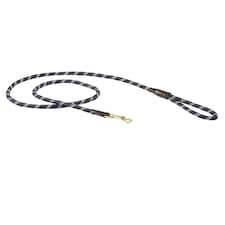Weatherbeeta Rope Leather Dog Lead - Navy/Brown - 1.2m