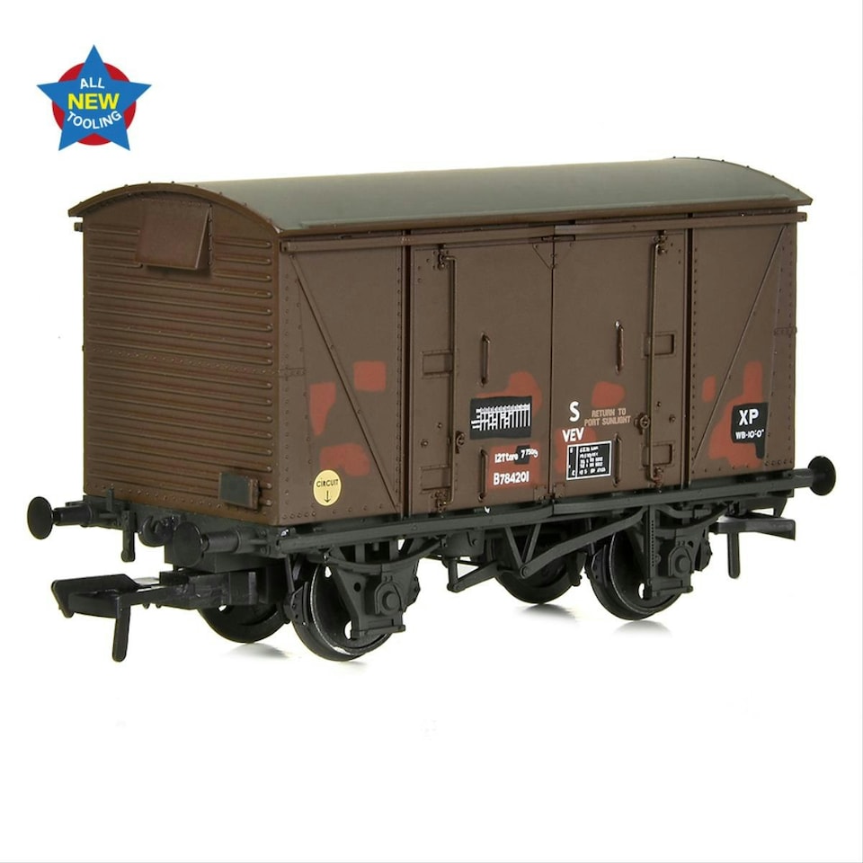 image 1 of Bachmann 12t Vanwide Ventilated Van BR Bauxite TOPS Weathered