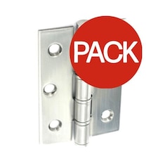 Securit Stainless Steel Hinge (Pack of 2) - Chrome - One Size