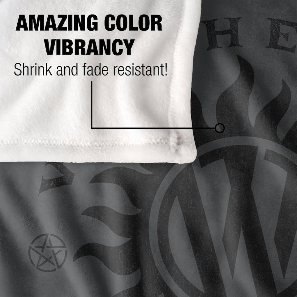 image 1 of Supernatural Winchester Bros Logo Blanket - Multicoloured - One Size