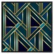 image 2 of Gold & teal geometric pattern (Picutre Frame) Grey | L