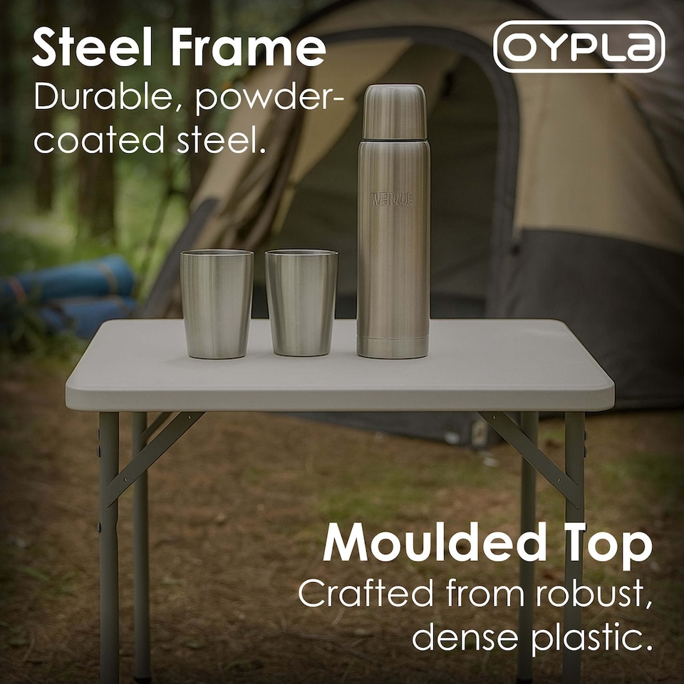 image 1 of 2ft10 88cm Folding Heavy Duty Outdoor Trestle Party Garden Table