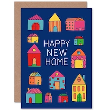 Simple Colourful Houses New Home Card