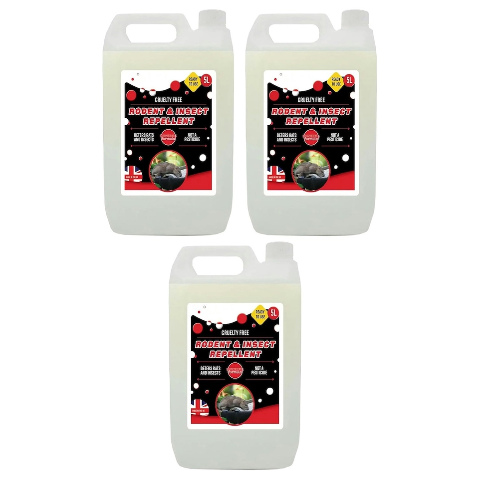 image 1 of 2 x Cruelty Free 5 Litre Ready to Use Rodent & Insect Repellent for Home, Office, Garage & Warehouse