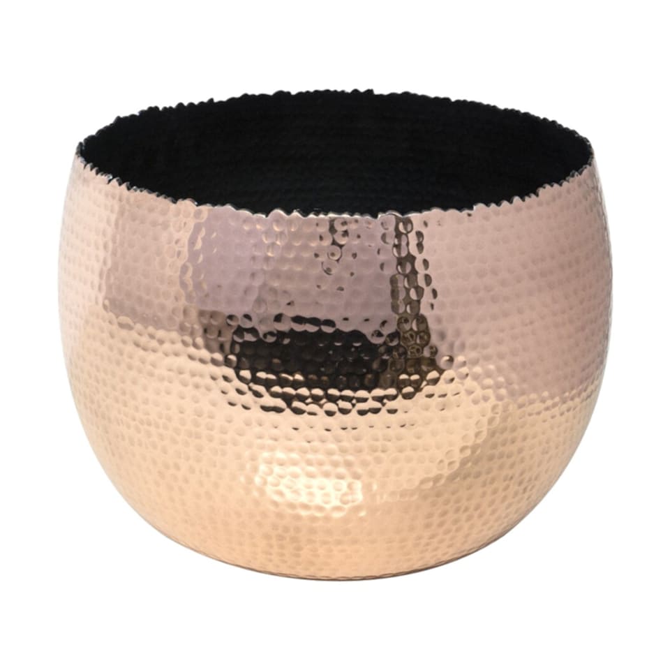 image 1 of Hammered Bowl Planter - Iron - L19 x W19 x H14 cm - Copper | Copper