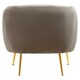 image 4 of Interiors by Premier Dark Beige Velvet Armchair, Foaming Seat With Gold Legs For Comfortable Seating, Living Room Accent Chair