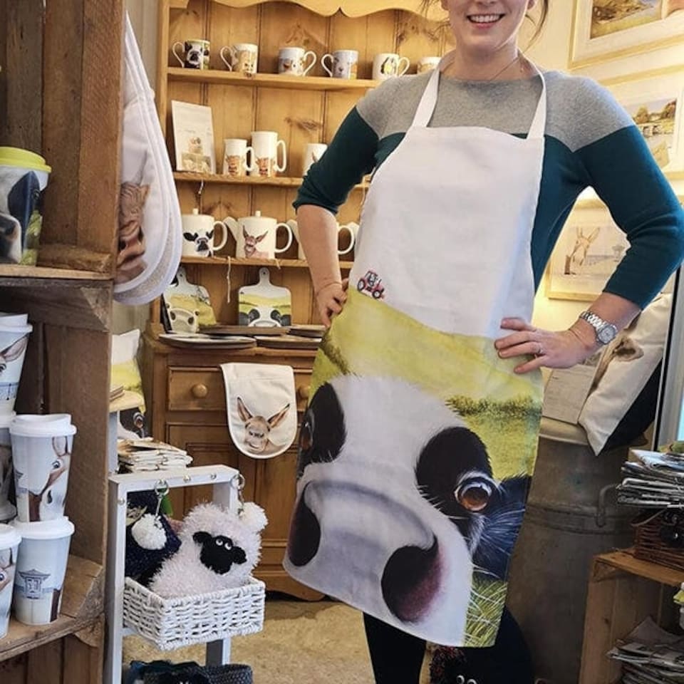 Lucy's Farm Peek a Moo Design Adult Apron