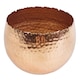 image 1 of Leaf Large Metal Planter 22 x 17cm Hammered Copper Plated - Curvy Edge | Copper