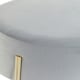 image 4 of Interiors by Premier Hayes Round Grey Velvet Stool