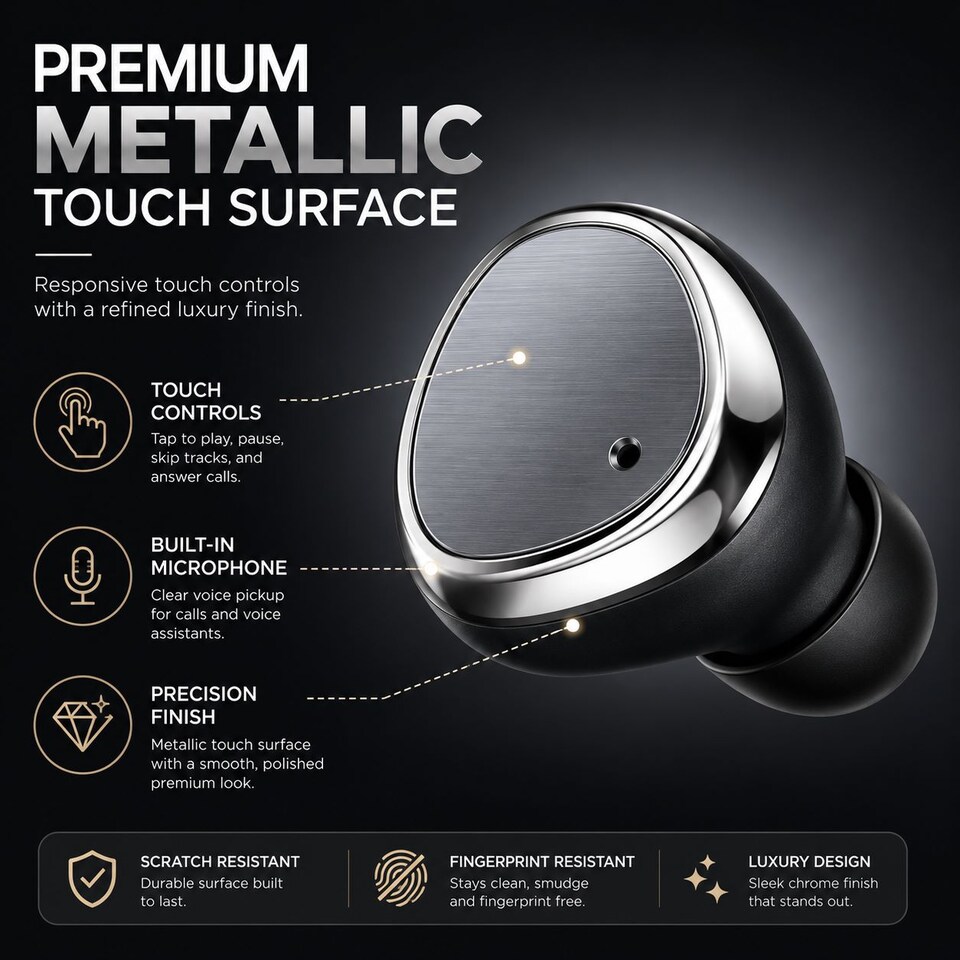 image 1 of Krane & Bauer Hurricane Wireless In-Ear Headphones, Black