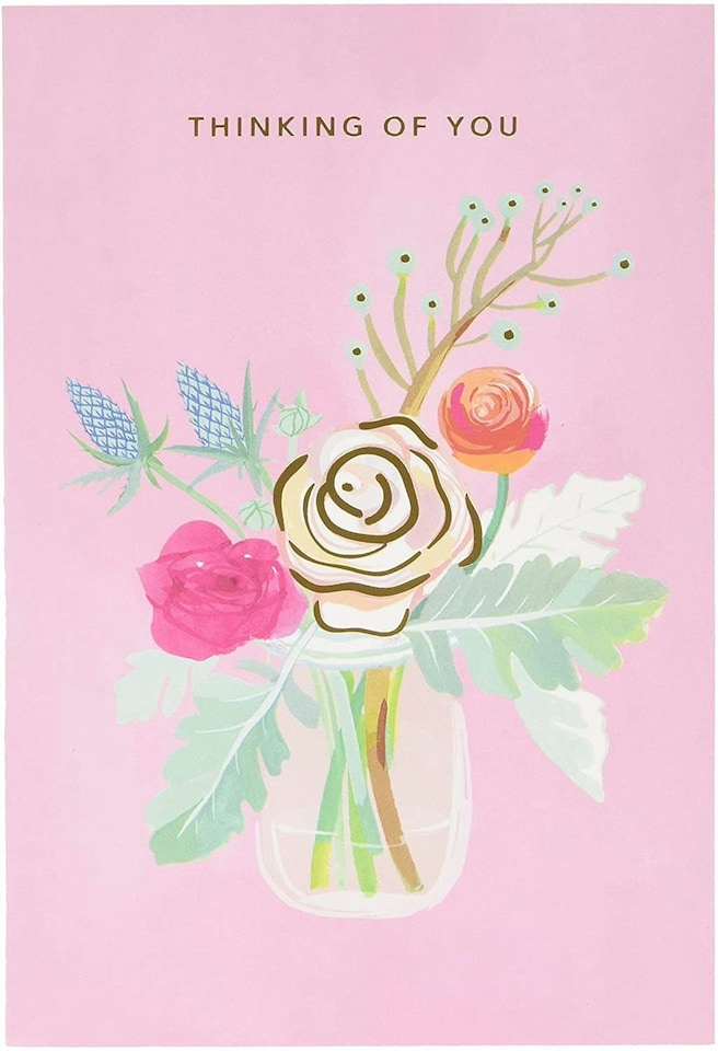 image 1 of Floral 'good mail' Design Thinking of You Card