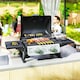 image 9 of Outsunny Portable Tabletop Gas Barbecue Grill with Thermometer, Black