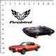 image 2 of Pontiac Firebird Deluxe Cars Stickers (Pack of 50) - Multicoloured - One Size