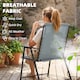 image 5 of Outsunny Folding Garden Chairs, Outdoor Chairs Set of 2, Light Grey | Grey | Light Grey | Not provided
