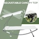 image 3 of Outsunny Garden Double Hammock Sun Lounger Day Bed Canopy 2 Pillows w/ Stand New