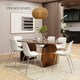 image 8 of Dining Chair Mave - large plastic seat, ergonomic, high backrest, 120 kg load capacity - Set of 6 White | White/Chrome