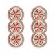 image 1 of Mediterranean Melamine Side Plates - Set of 6 | Red