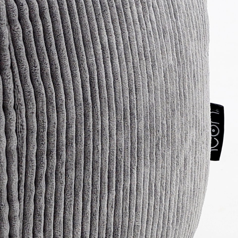 image 1 of Kingston Cord Adults Bean Bag Chair and Pouffe, Ready Filled Beanbag and Footstool Charcoal Grey | Grey | Charcoal Grey | 2