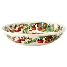 Pasta Bowl: 24cm Emma Bridgewater Vegetable Garden Tomatoes Medium Pasta Bowl, Ceramic White