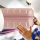 image 4 of Flight Knight 55x40x20 Ryanair Priority Cabin Suitcase, Also for EasyJet, Jet2, Lightweight,ABS Hard Shell, Durable 4-Wheel Cabin Case Pink | Rose | Cabin Bag
