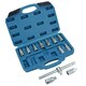 image 4 of 12pc Oil Drain Plug Key Set For Gear Boxes Back Axles Gearbox Hex + Square Bits