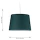 image 6 of Dark Green Cotton 28cm Tapered Cylinder Pendant or Lamp Shade | Green | Medium | 1