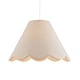 image 2 of Scallop Edge Natural Textured Linen Coolie Lamp Shade with Pink Trims | Pink | Pink | 1