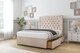 image 4 of Sloomy Montana Sand Naples Divan Bed Base 2 Drawers Same Side With 54 Inch Floor Standing Headboard | Cream | Sand | Double | 1