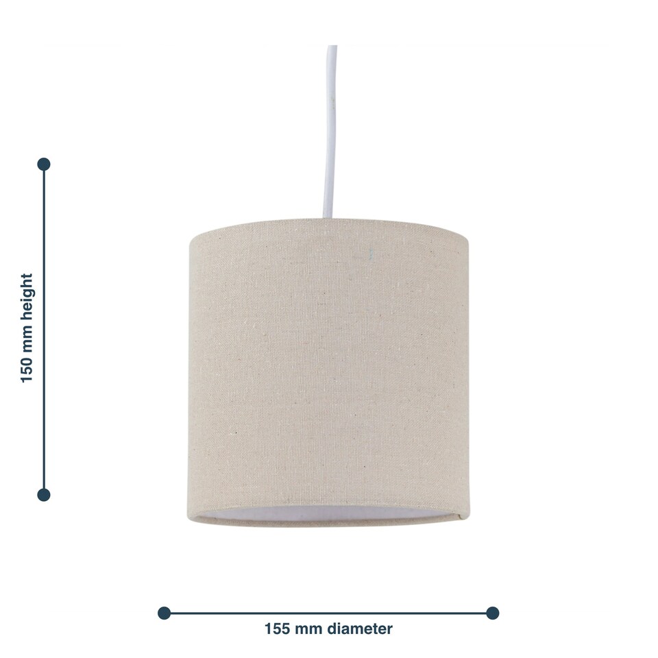 image 1 of Natural Linen 15.5cm Table Lamp Shade Brown