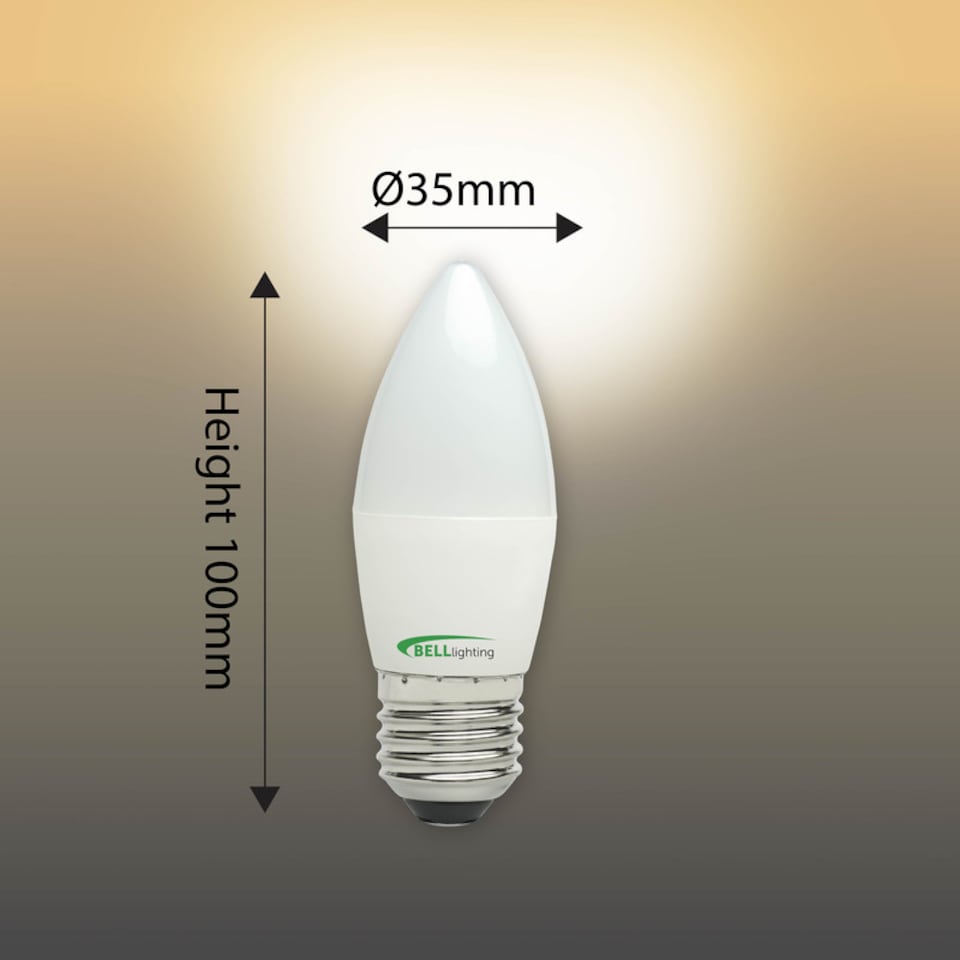 image 1 of BELL Lighting E27 Edison Screw LED Candle  Warm White 2700K 4.7W Light Bulb