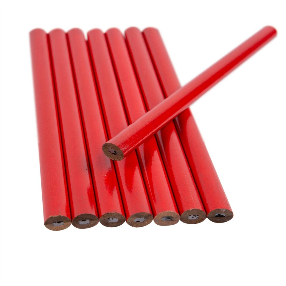 image 1 of Blackspur Carpenters Pencils - Red - Pack of 8